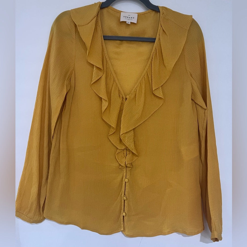 Sezane Priscille Blouse Jaune